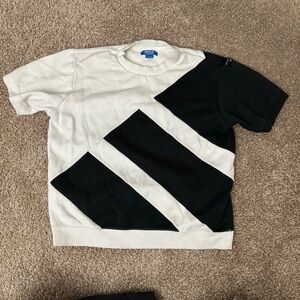 Adidas Men’s Heavyweight‎ Black & White Striped Tee Size Large